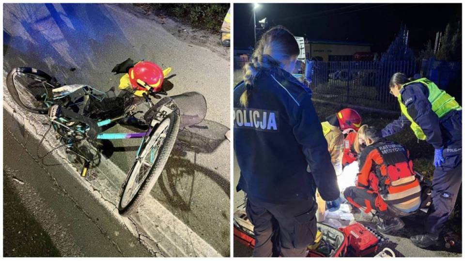Śmiertelny wypadek na DW 482: Nie żyje 60-letnia rowerzystka [Foto]