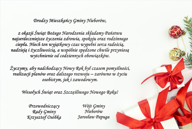 Boże Narodzenie 2025 - Gmina Nieborów